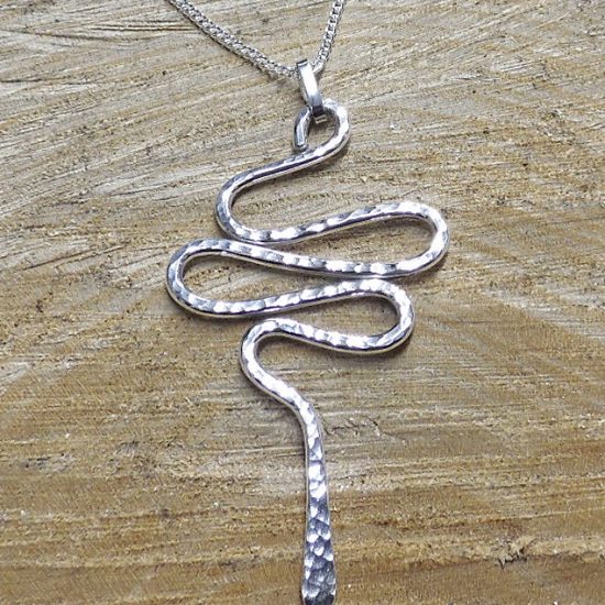 Sterling Silver Squiggle Pendant